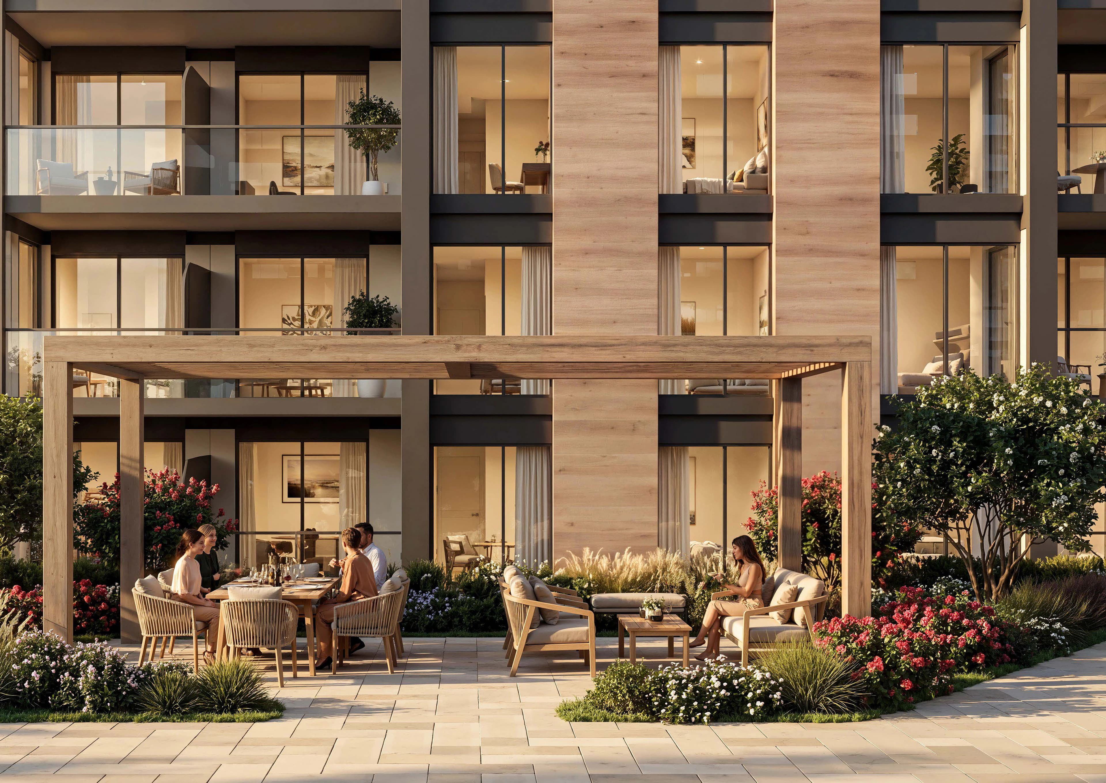 The Woods Abode — exclusive 1 and 2 bedroom residences with outdoor dining and pergola