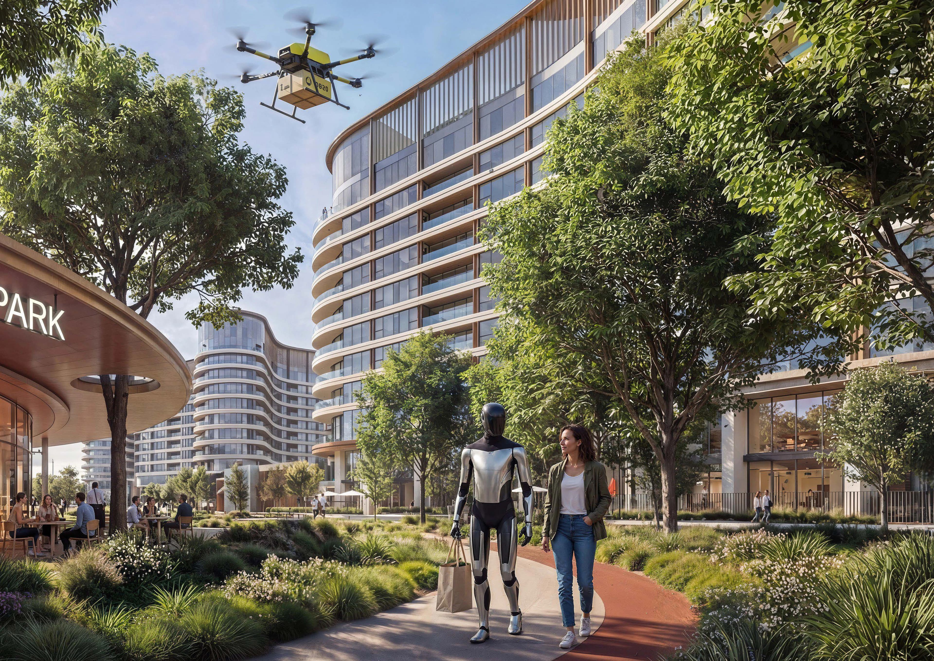 Sustainable Living at The Woods Smart sustainable community with cycling paths and green corridors at The Woods Elysian, Sobha Sanctuary